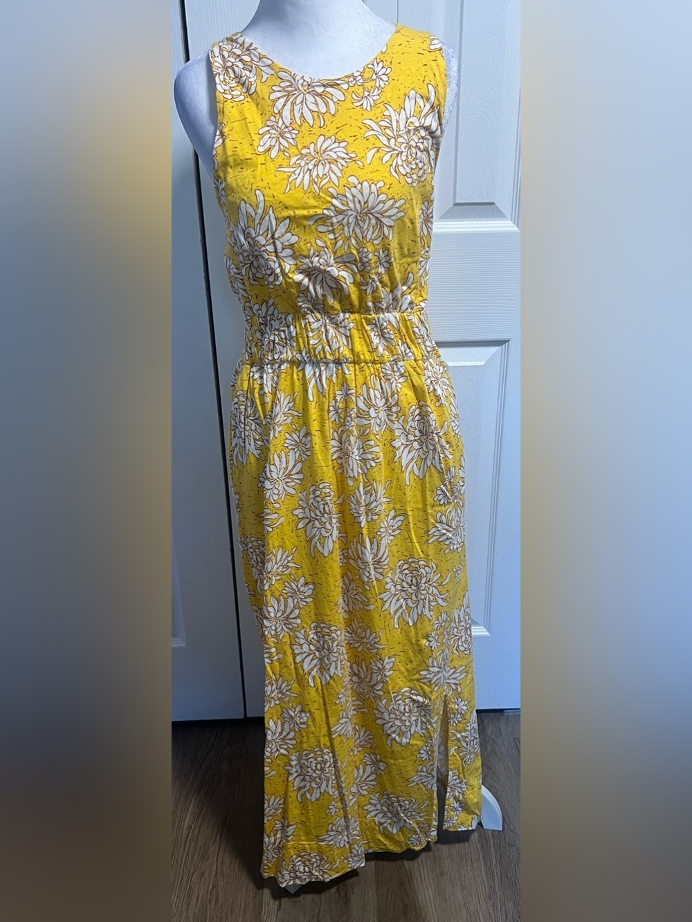 ME+EM Dahlia Print Gather Detail Maxi Dress